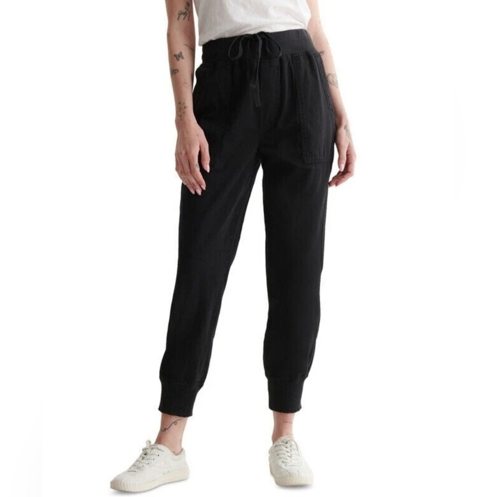 Lucky Brand Women's Cotton Drawstring Jogger Pants in Black, Size S